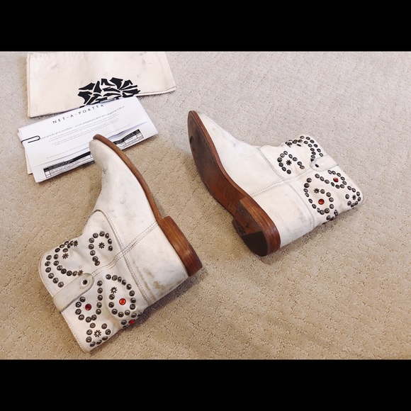 Isabel Marant Caleen White Western Ankle boot 38 - Picture 8 of 13
